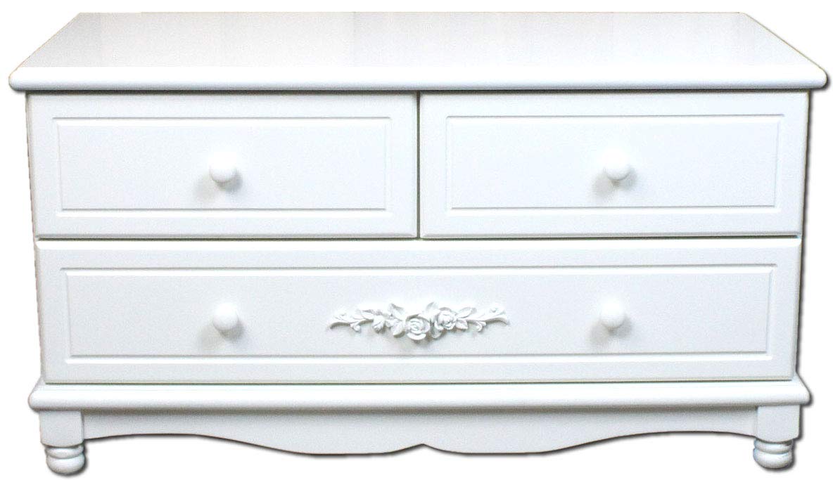 Amazon｜シャビーシック 木製 チェスト 2段3引出 ホワイト［幅75cm